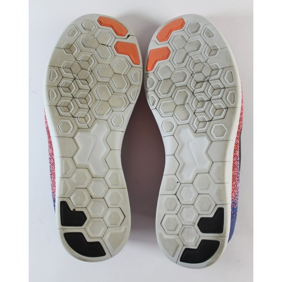 Nike Free Run Distance Womens Sz 9 Running Shoes Blue Purple Orange Trainers Gym - Picture 7 of 8